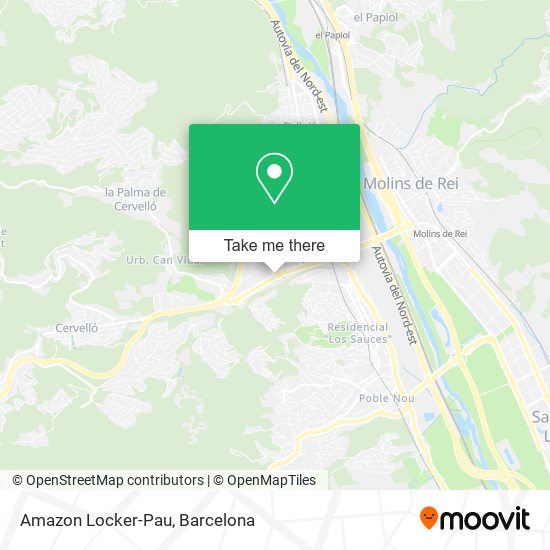 mapa Amazon Locker-Pau