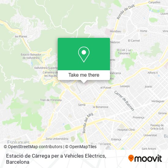 Estació de Càrrega per a Vehicles Elèctrics map