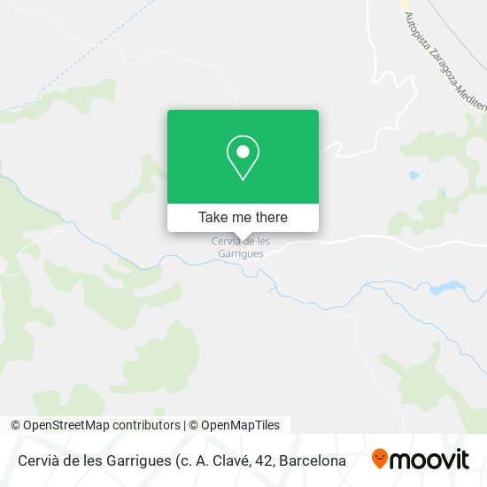 Cervià de les Garrigues map