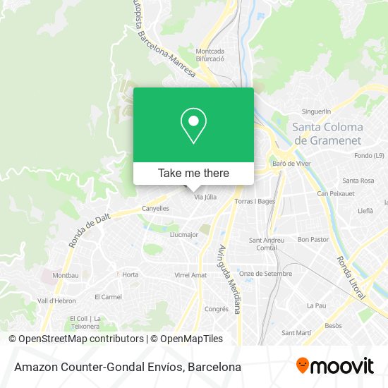 Amazon Counter-Gondal Envíos map