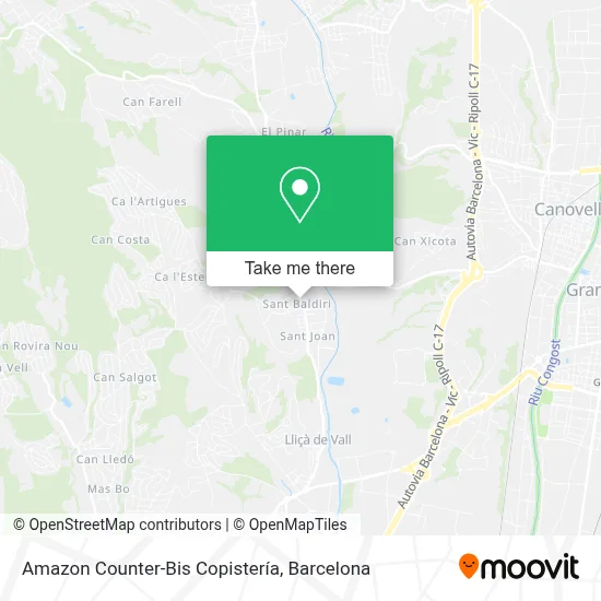 Amazon Counter-Bis Copistería map