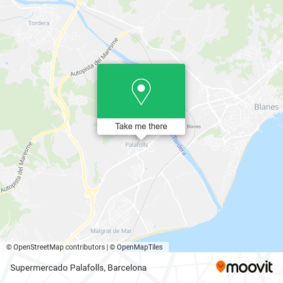 Supermercado Palafolls map