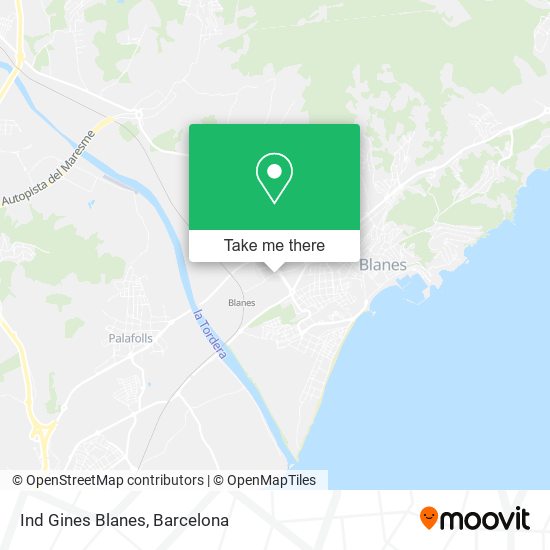 Ind Gines Blanes map