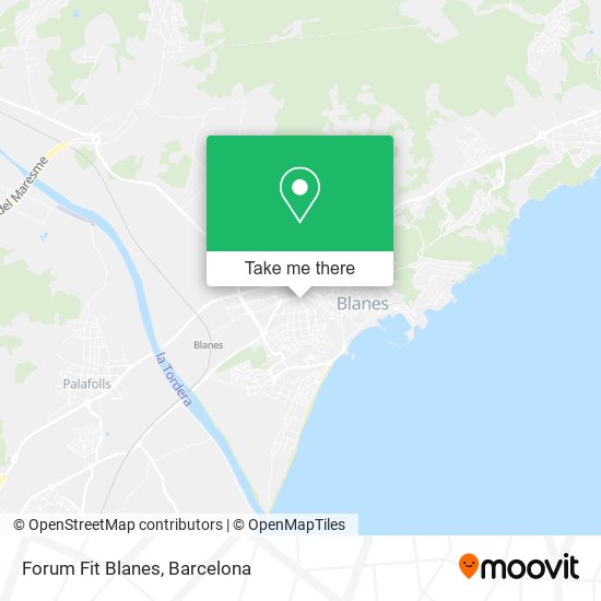 mapa Forum Fit Blanes