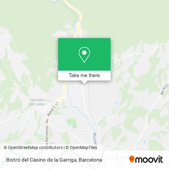 Bistró del Casino de la Garriga map