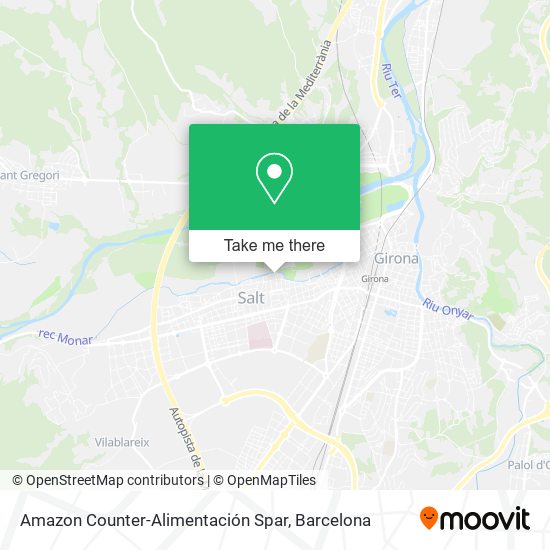 Amazon Counter-Alimentación Spar map
