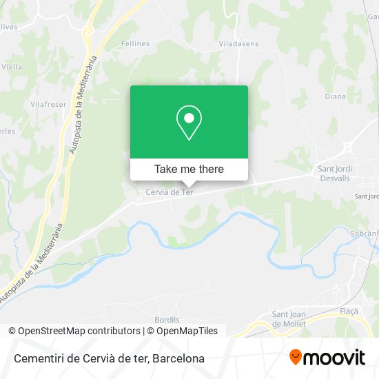 Cementiri de Cervià de ter map