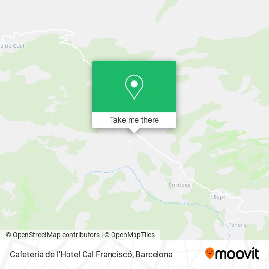 Cafeteria de l'Hotel Cal Franciscó map