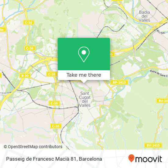 mapa Passeig de Francesc Macià 81