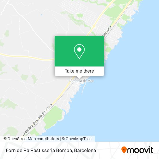 Forn de Pa Pastisseria Bomba map