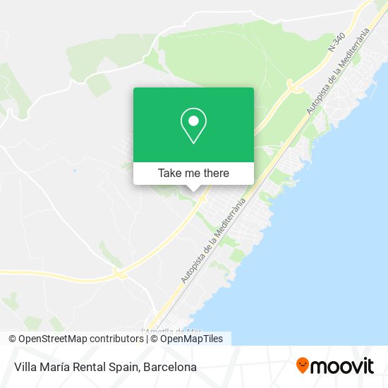 Villa María Rental Spain map