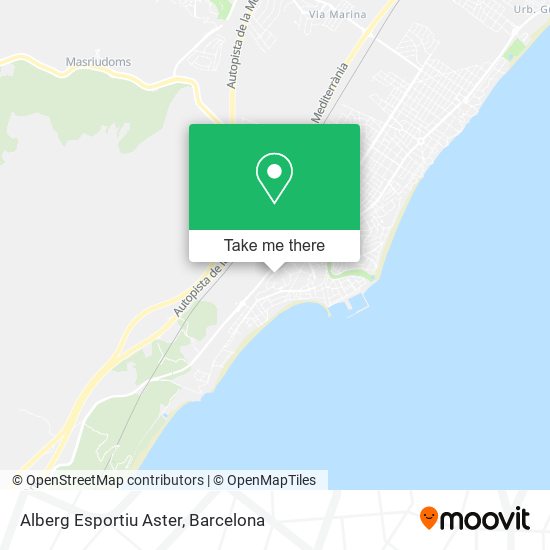 Alberg Esportiu Aster map