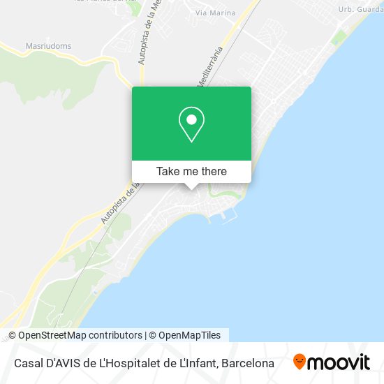 Casal D'AVIS de L'Hospitalet de L'Infant map