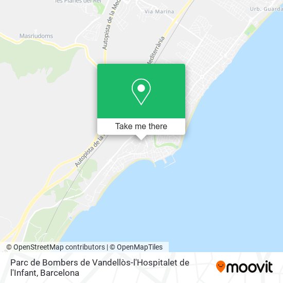 Parc de Bombers de Vandellòs-l'Hospitalet de l'Infant map