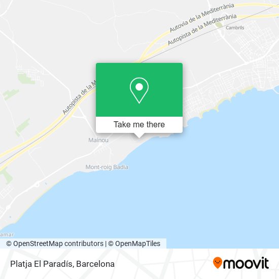 Platja El Paradís map