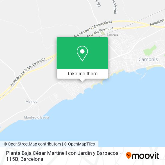 Planta Baja César Martinell con Jardín y Barbacoa - 115B map