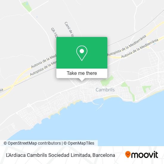 L'Ardiaca Cambrils Sociedad Limitada map