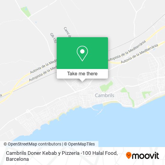 Cambrils Doner Kebab y Pizzería -100 Halal Food map