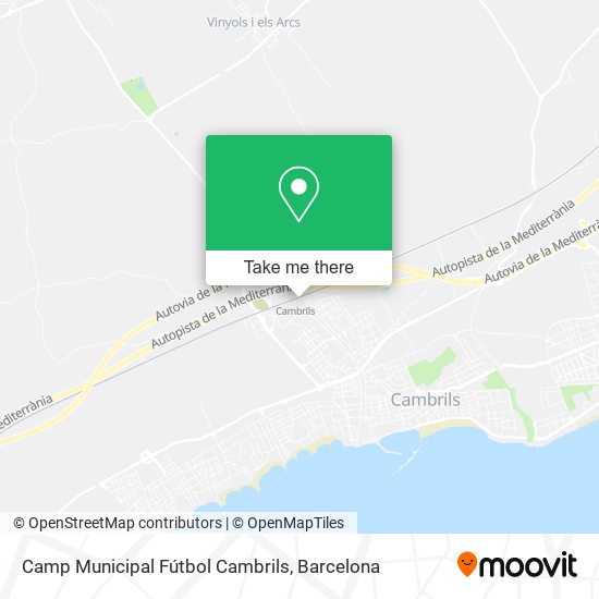 Camp Municipal Fútbol Cambrils map