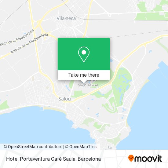 Hotel Portaventura Café Saula map