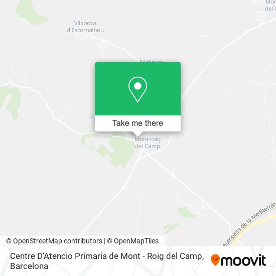 Centre D'Atencio Primaria de Mont - Roig del Camp map