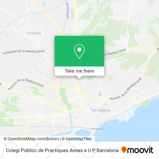 Colegi Publicc de Practiques Annex e U P map