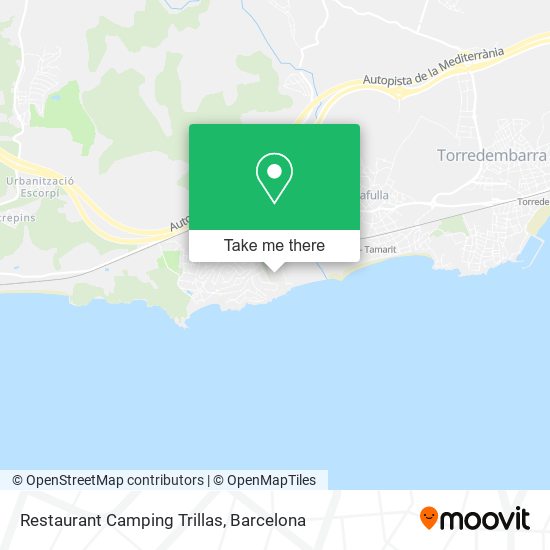 Restaurant Camping Trillas map