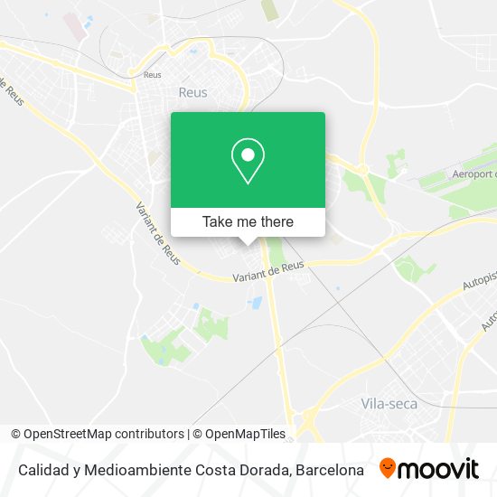 Calidad y Medioambiente Costa Dorada map