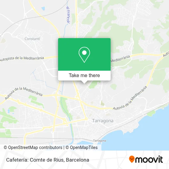Cafetería: Comte de Rius map