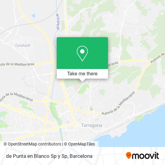 de Punta en Blanco Sp y Sp map