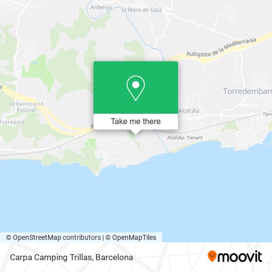 Carpa Camping Trillas map