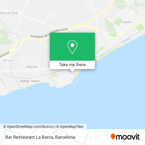 Bar Restaurant La Barca map