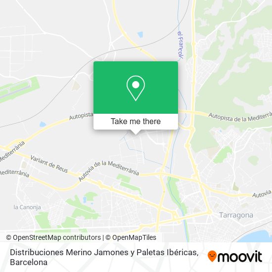 Distribuciones Merino Jamones y Paletas Ibéricas map