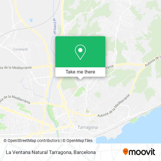 La Ventana Natural Tarragona map