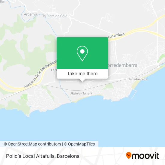 Policía Local Altafulla map