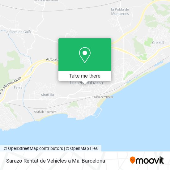 Sarazo Rentat de Vehicles a Mà map