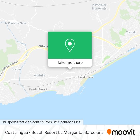 Costalingua - Beach Resort La Margarita map