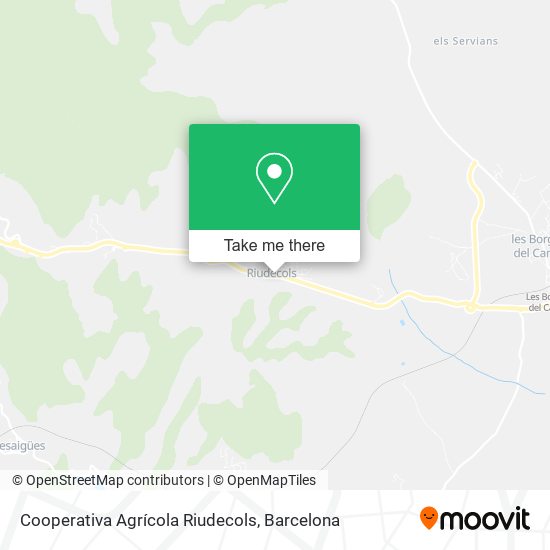 Cooperativa Agrícola Riudecols map