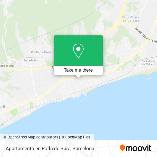 Apartamento en Roda de Bara map
