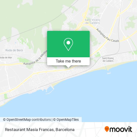 Restaurant Masía Francas map