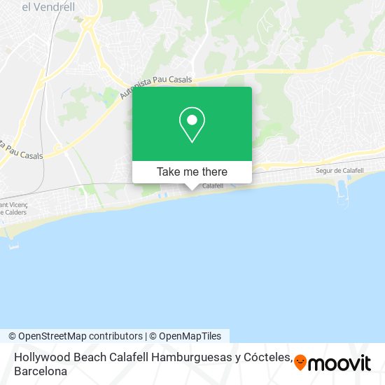 Hollywood Beach Calafell Hamburguesas y Cócteles map