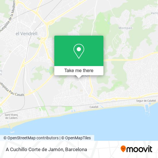 A Cuchillo Corte de Jamón map