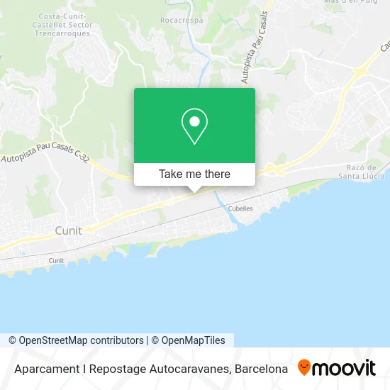 Aparcament I Repostage Autocaravanes map