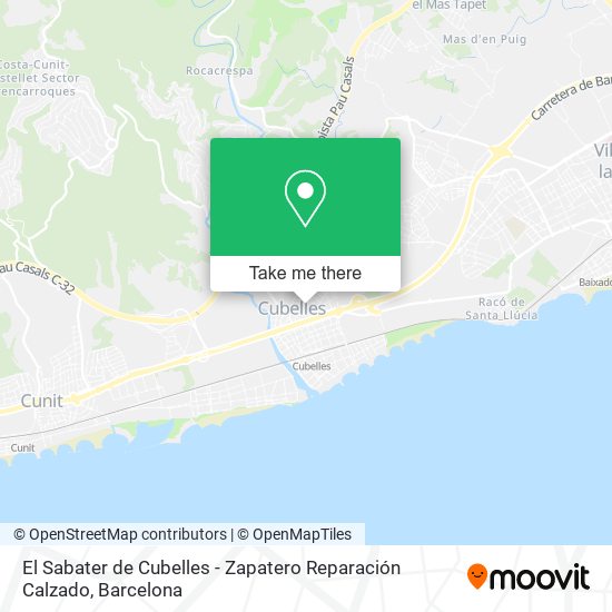 El Sabater de Cubelles - Zapatero Reparación Calzado map