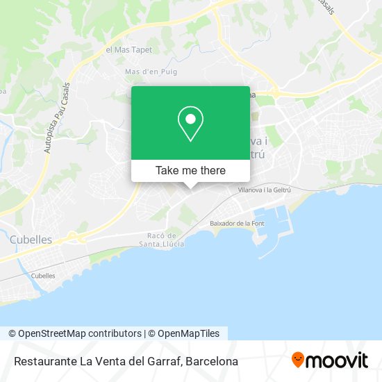 Restaurante La Venta del Garraf map