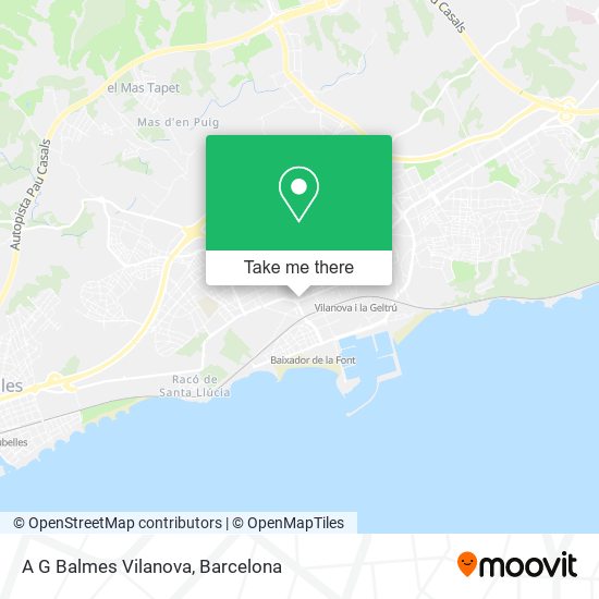 A G Balmes Vilanova map