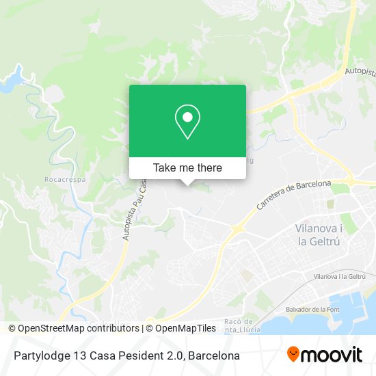 Partylodge 13 Casa Pesident 2.0 map