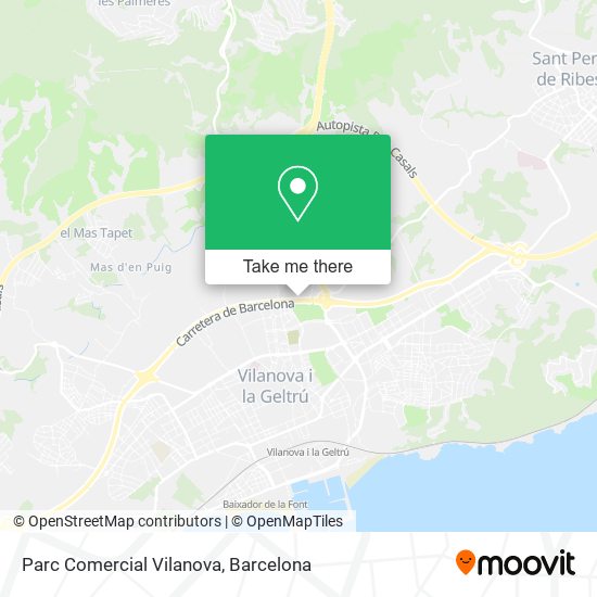 mapa Parc Comercial Vilanova