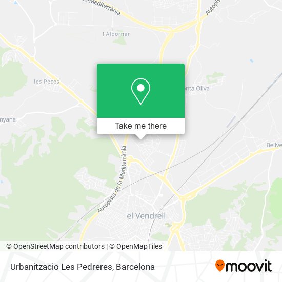 Urbanitzacio Les Pedreres map