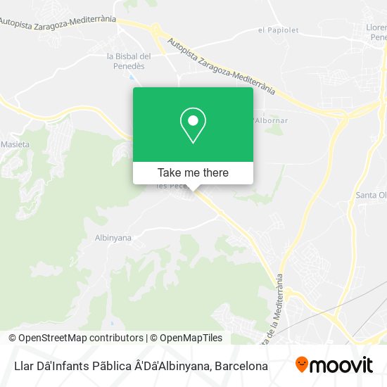 Llar Dâ'Infants Pãblica Â'Dâ'Albinyana map